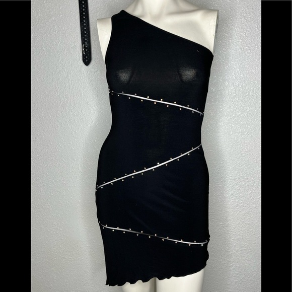 Sabora Asymmetrical Bling Dress Sz Small - Picture 2 of 5